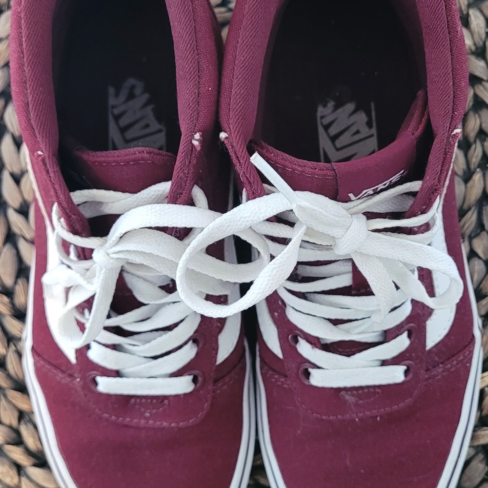 Vans Burgundy High-Top Sneakers